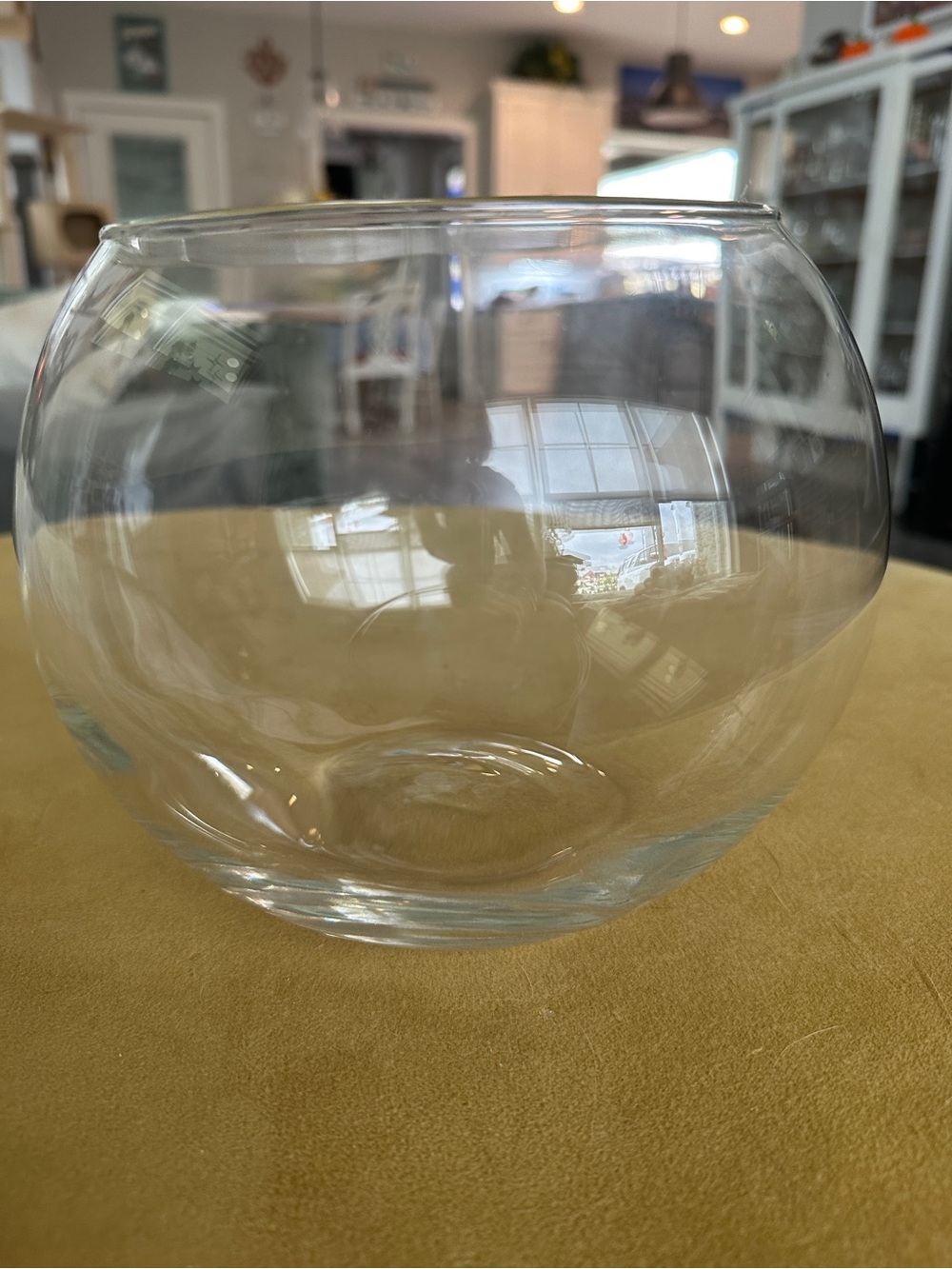 Clear Glass Fishbowl Vase